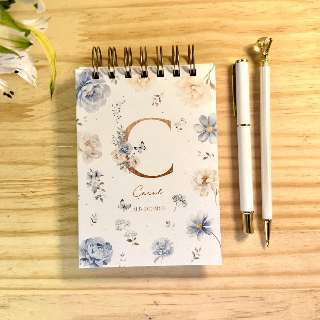 Alívio Diário - Monograma Azul